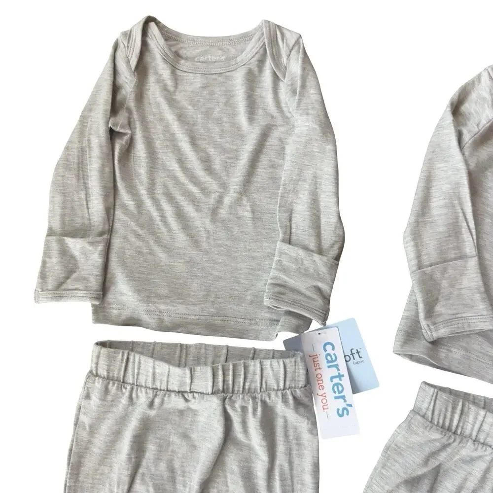 Carter’s Baby 2 Pack Outfit‎ Set Gray Long Sleeve Top Pants 3 Month NWT